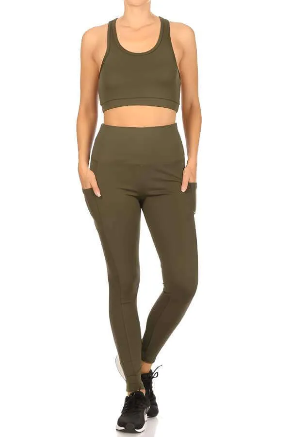 2-Piece Sports Bra and Tummy Control Athleisure Set