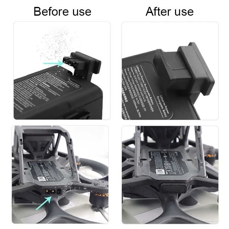 4-piece Tpu Dust Plugs for Dji Avata Cqt 913407 Battery - Moisture Protection Cover