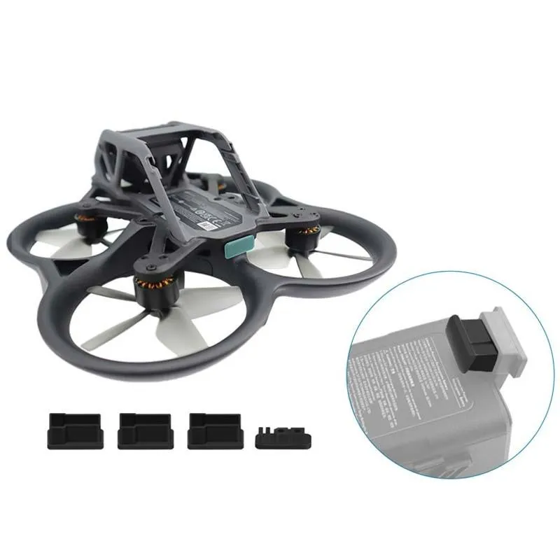 4-piece Tpu Dust Plugs for Dji Avata Cqt 913407 Battery - Moisture Protection Cover