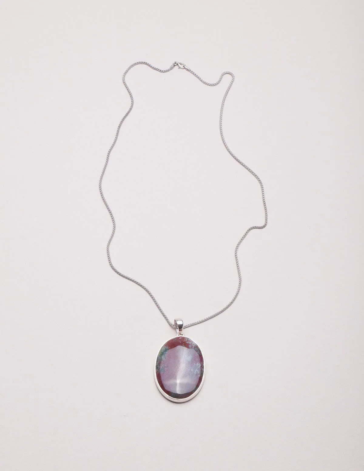 Bloodstone Pendant Necklace