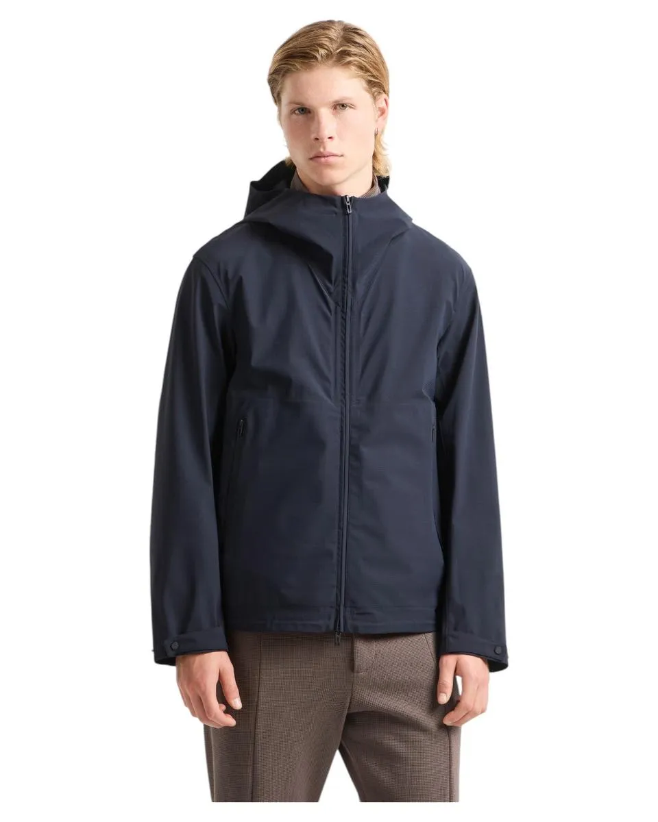 Blouson con Cappuccio in Nylon Water Repellent
