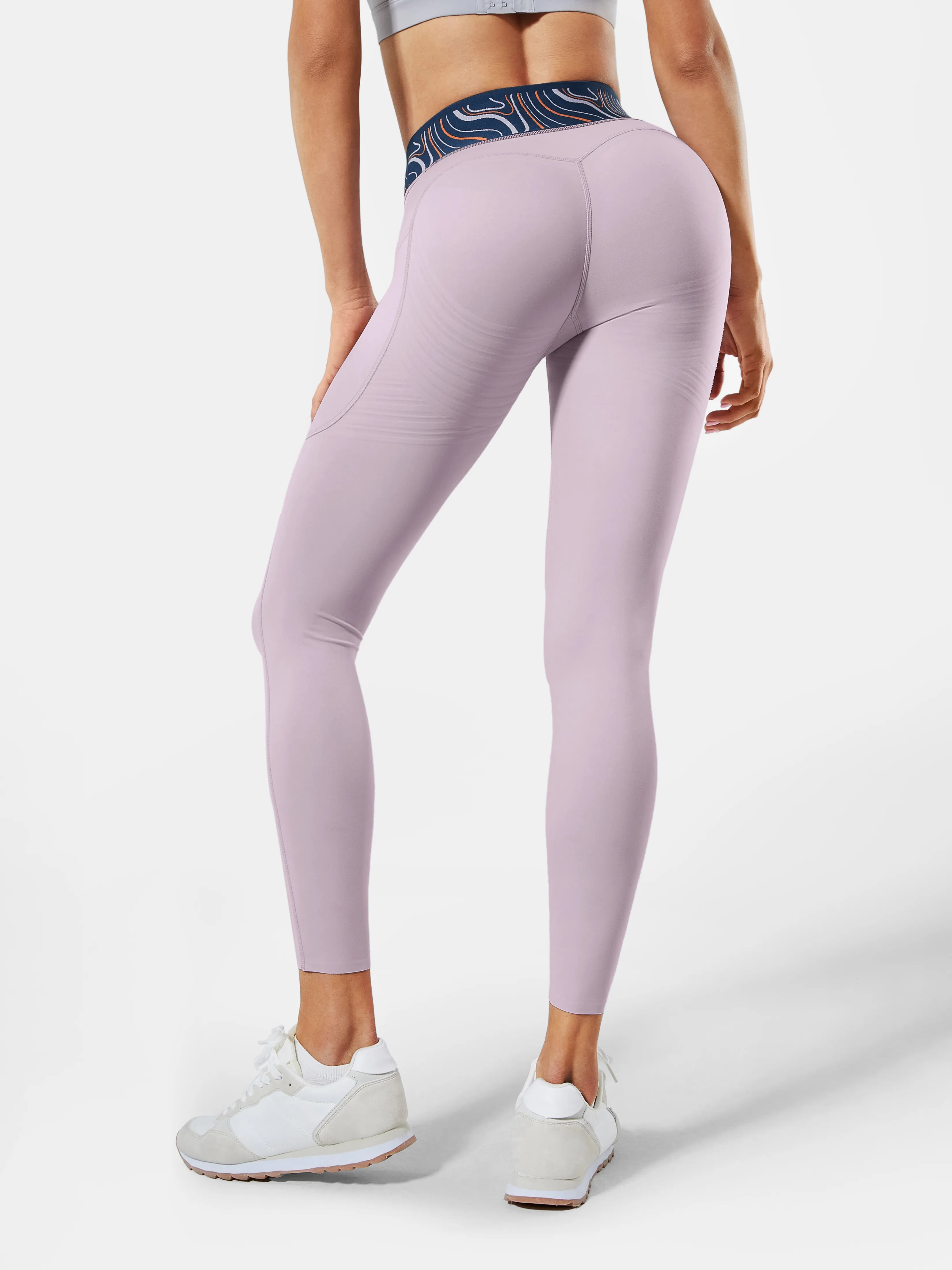 Body Sculpt Patterned Waistband Leggings