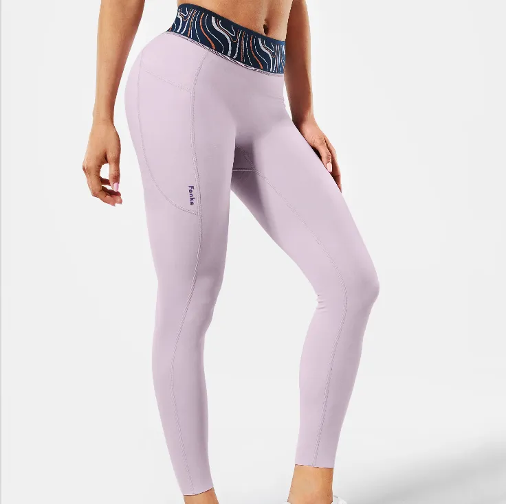 Body Sculpt Patterned Waistband Leggings
