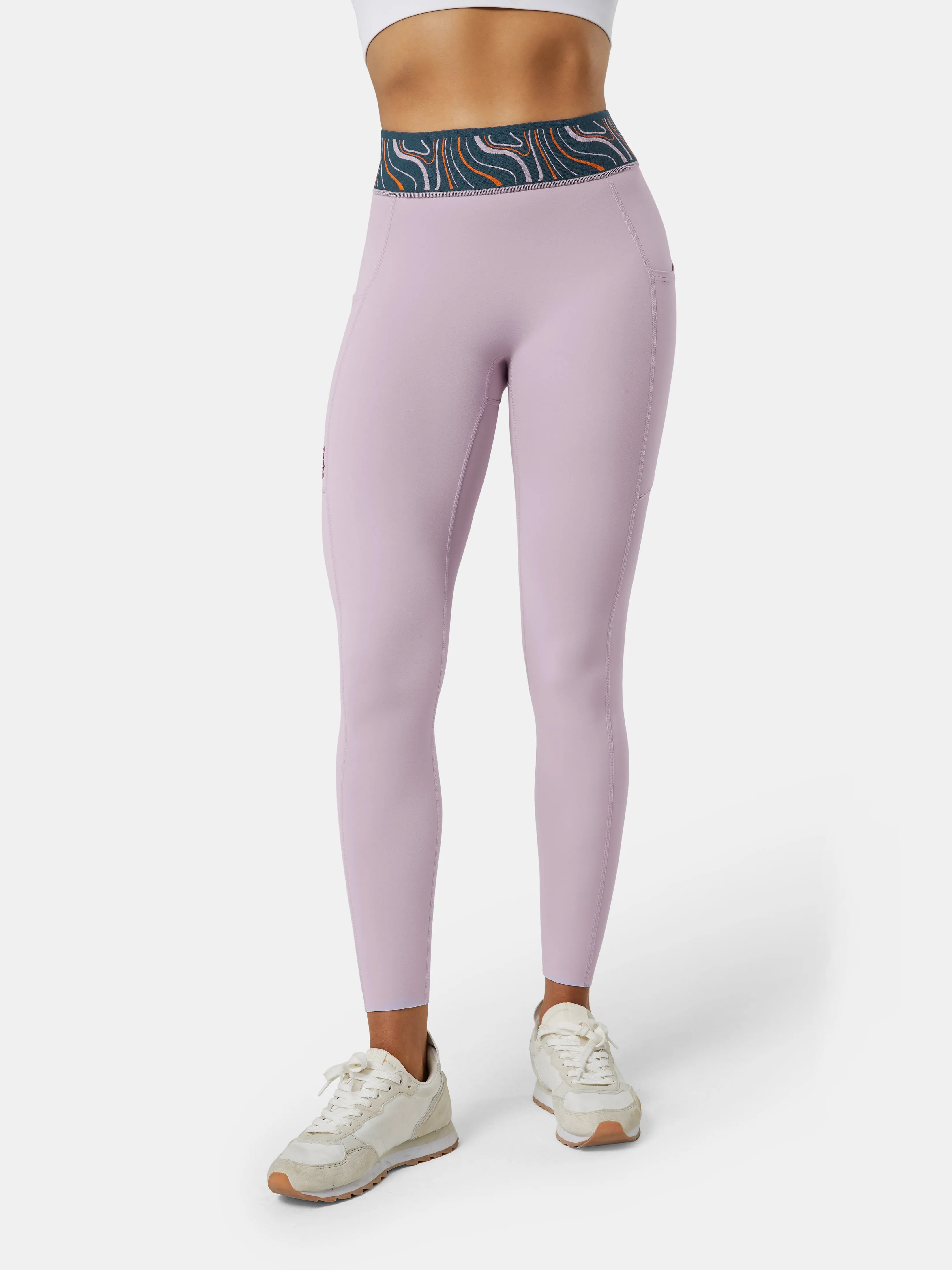 Body Sculpt Patterned Waistband Leggings