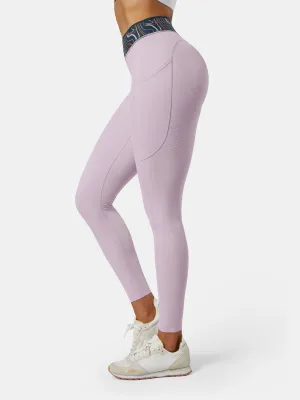 Body Sculpt Patterned Waistband Leggings