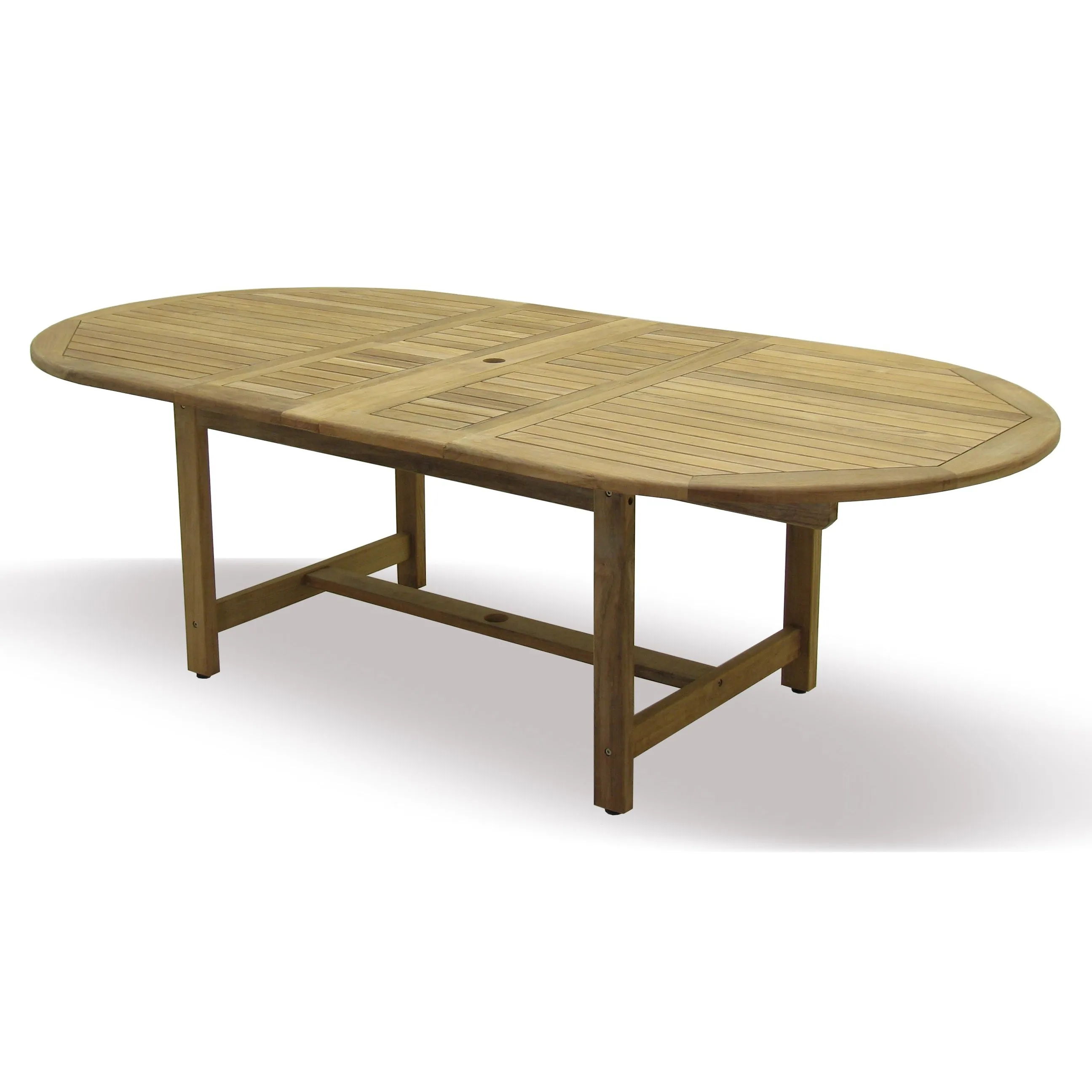 Harbour Teak Outdoor Dining Set (Teak Extendable Oval Table 71-95" with 6 Teak Tista Armchairs  FREE Cushions)