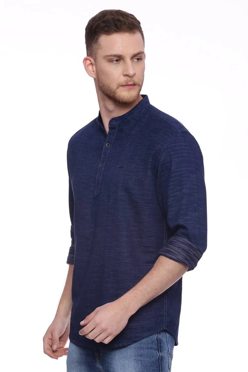 Slim Fit Indigo Dobby Shirt