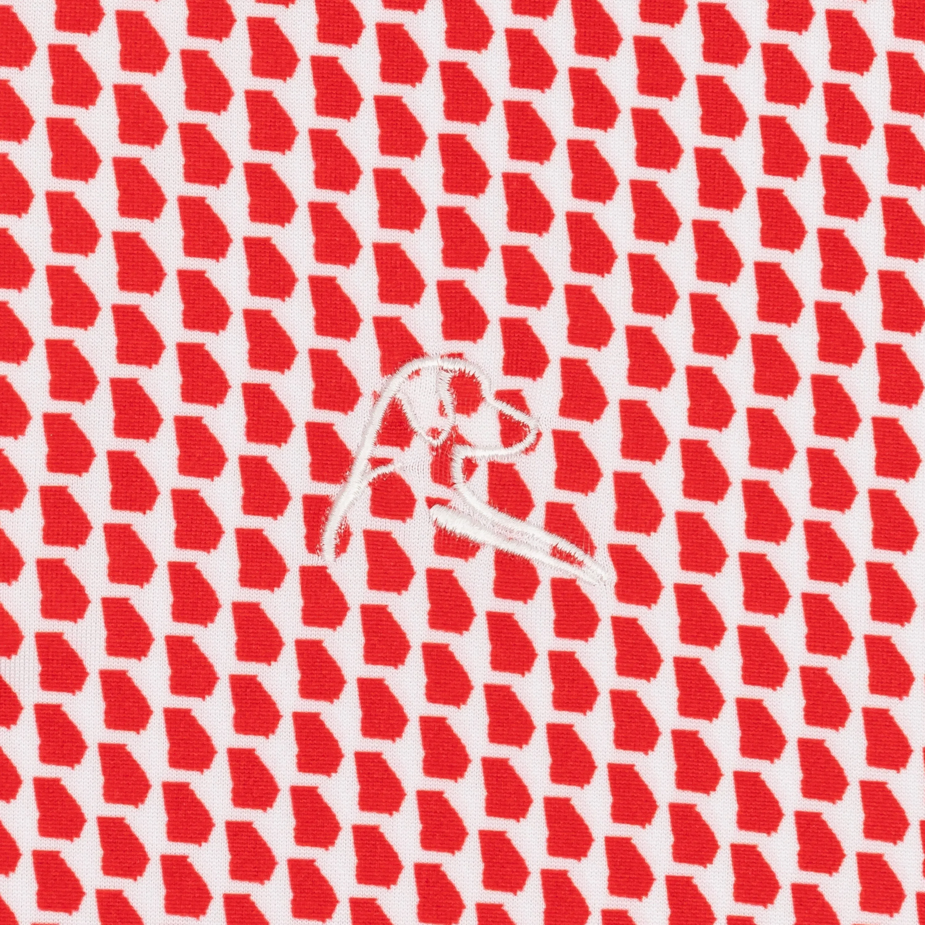 The Peach State | Performance Polo | The Peach State - Classic Red/White