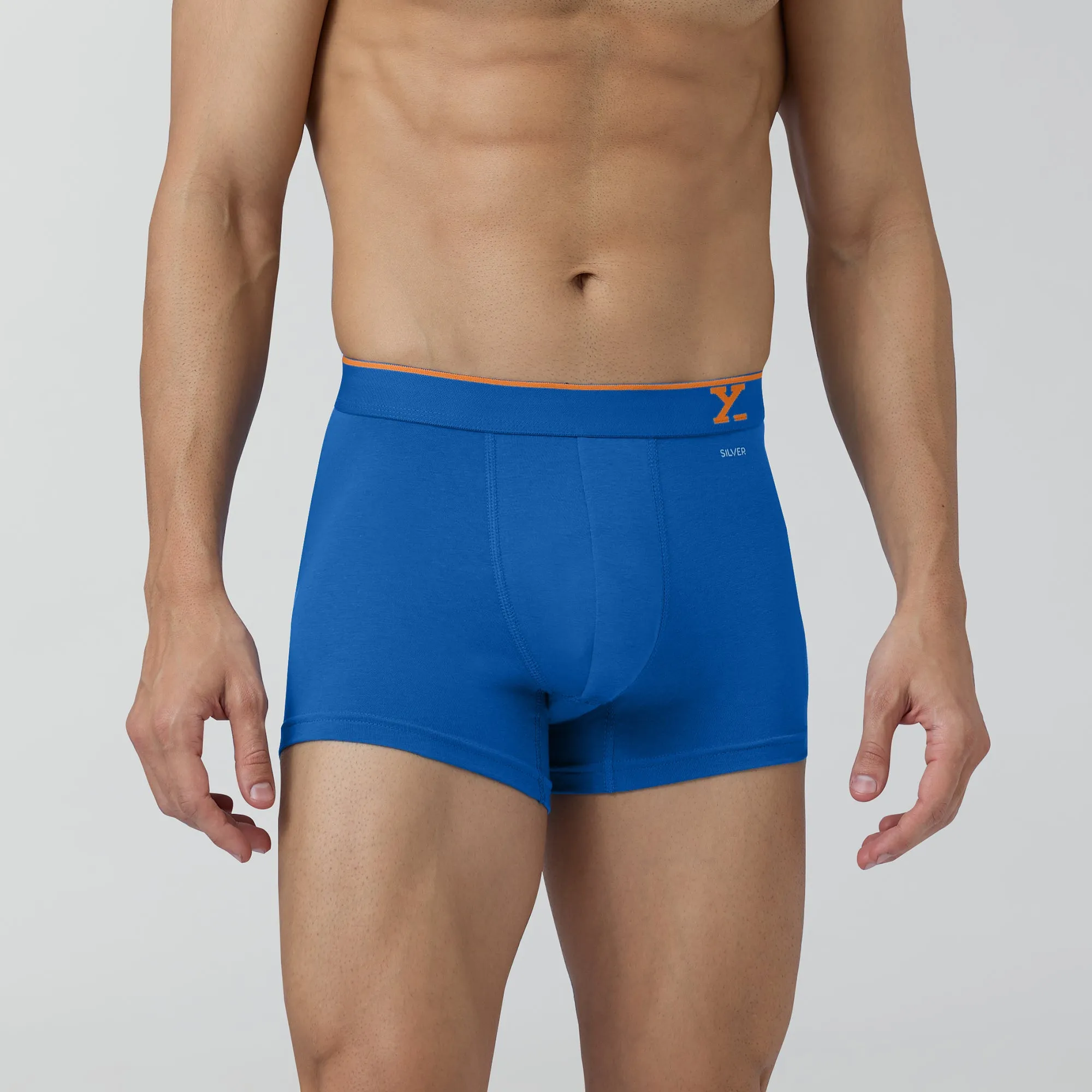 Traq Silver Cotton Trunks Horizon Blue